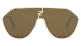 FF Match Gold Geometric Sunglasses