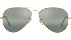 Aviator Chromance RB3025 9196G4 Gold Green