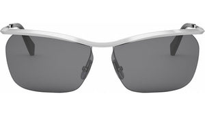 Metal Silver Geometric Sunglasses