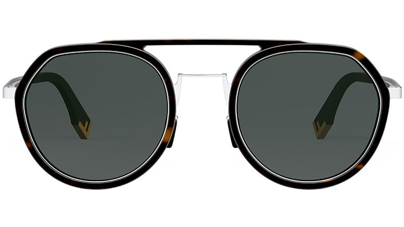 Fendi Light Havana Round Sunglasses