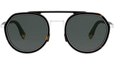 Fendi Light Havana Round Sunglasses