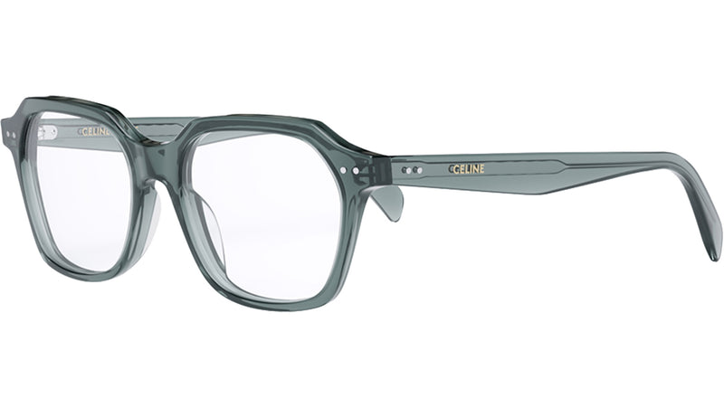 Thin 2 Dots Green Square Eyeglasses