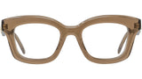 Curvy Brown Square Eyeglasses