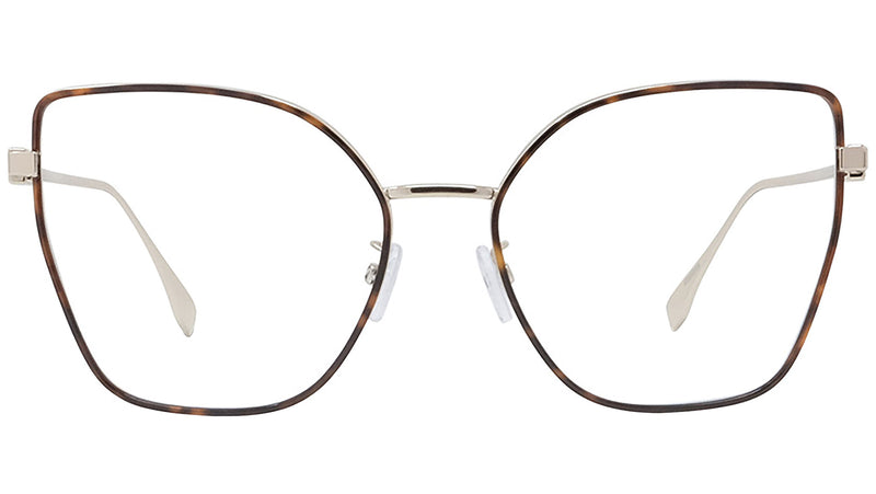 Baguette Gold Geometric Eyeglasses
