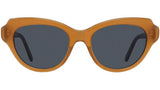 Slim Brown Cat Eye Sunglasses