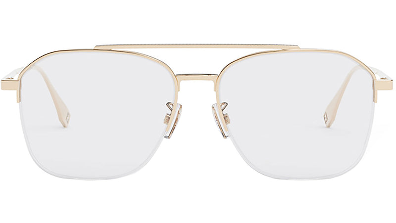 Fendi Travel Gold Square Eyeglasses