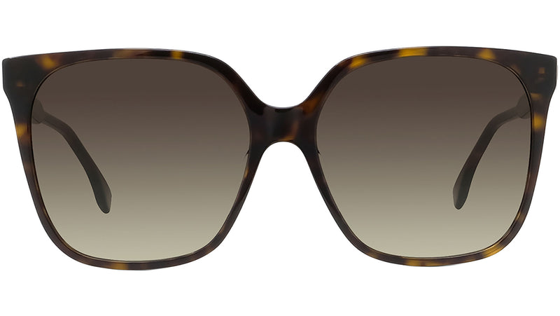 Fendi Fine Havana Square Sunglasses