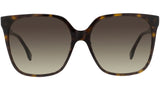Fendi Fine Havana Square Sunglasses