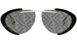 FendiLand Black Oval Sunglasses