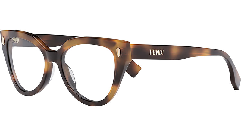 Fendi Bold Havana Oval Eyeglasses