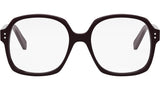 Thin Red Geometric Eyeglasses