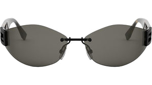Baguette Black Geometric Sunglasses