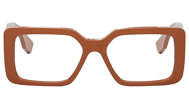 Baguette Havana Rectangular Eyeglasses