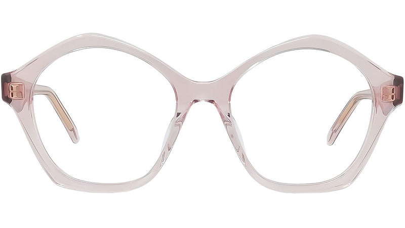 Curvy Pink Geometric Eyeglasses