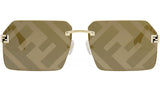 Fendi Sky Gold Rectangular Sunglasses