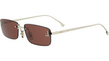 Fendi First Crystal Gold Square Sunglasses