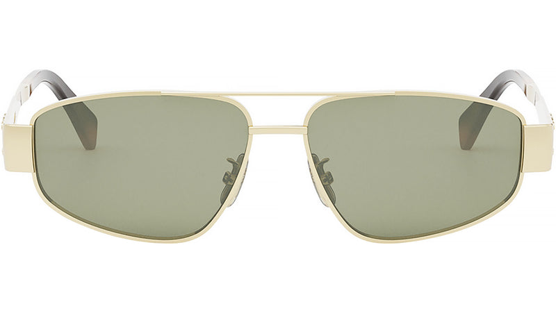 Metal Triomphe Shiny Gold Pilot Sunglasses