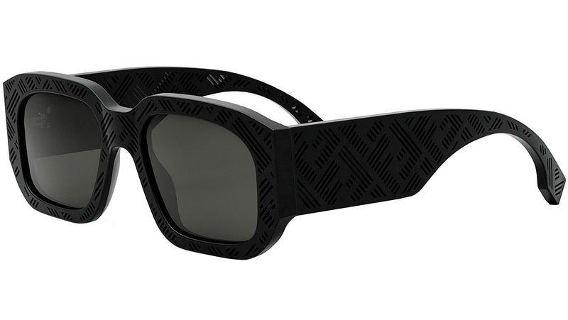 Fendi Shadow Black Rectangular Sunglasses