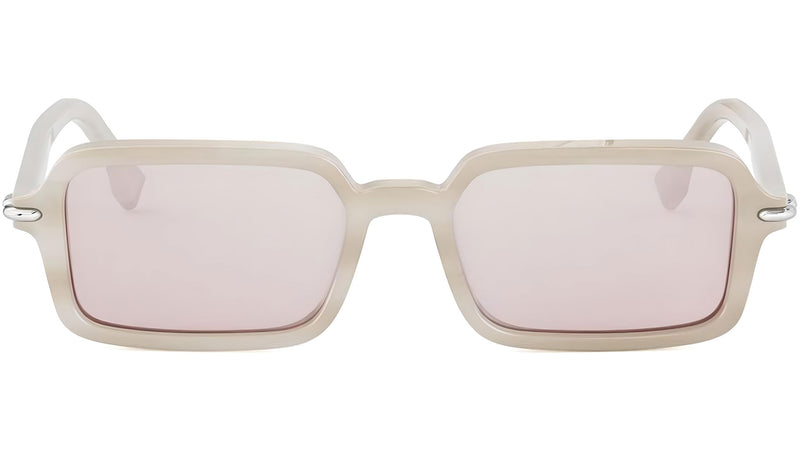 Fendi Selleria Beige Rectangular Sunglasses