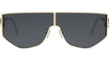 Fendi Disco Gold Geometric Sunglasses