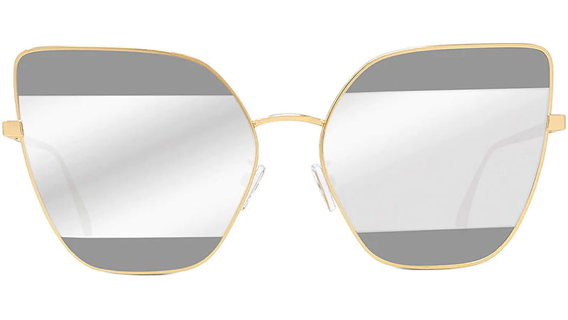 Stripes Gold Cat Eye Sunglasses