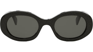 Triomphe Black Oval Sunglasses