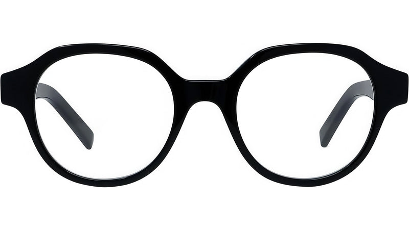 4G Black Round Eyeglasses
