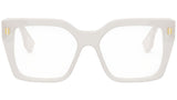 Fendi Roma White Square Eyeglasses