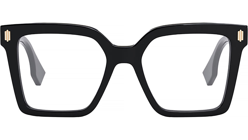 Fendi Bold Black Square Eyeglasses