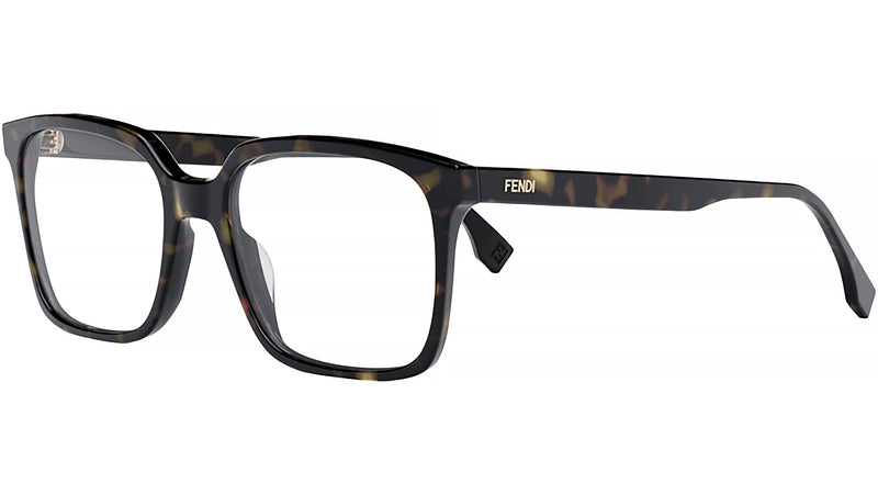 Fendi Fine Havana Rectangular Eyeglasses