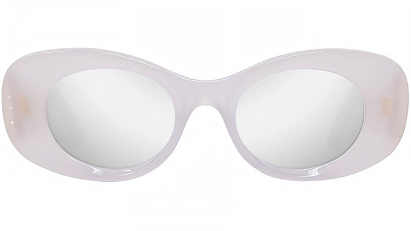 Anagram White Oval Sunglasses