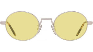 Slim Silver Oval Sunglasses