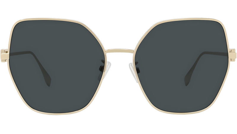 Baguette Gold Geometric Sunglasses