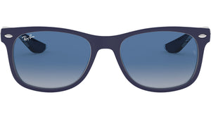 New Wayfarer RJ9052S 70234L matte blue on transparent