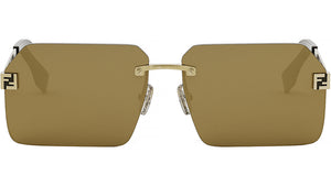 Fendi Sky Gold Rectangular Sunglasses