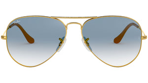 Aviator Gradient RB3025 001/3F Gold Blue