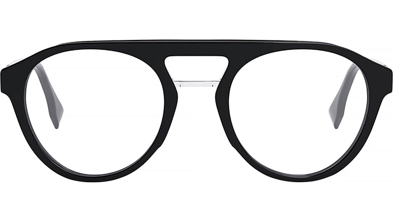Fendi Diagonal Black Round Eyeglasses