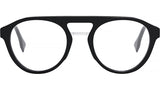Fendi Diagonal Black Round Eyeglasses