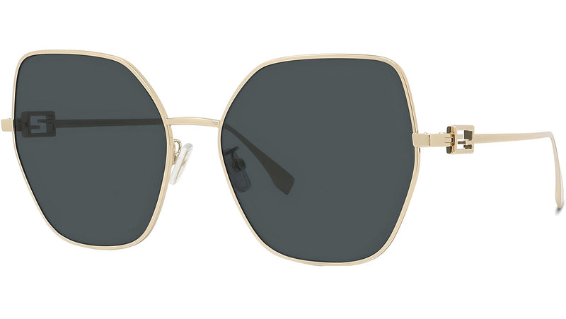 Baguette Gold Geometric Sunglasses