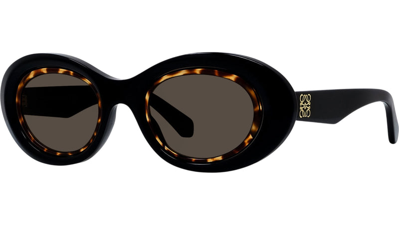 Anagram Black Oval Sunglasses