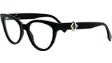 FF Diamonds Black Cat Eye Eyeglasses