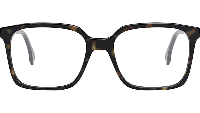 Fendi Fine Havana Rectangular Eyeglasses