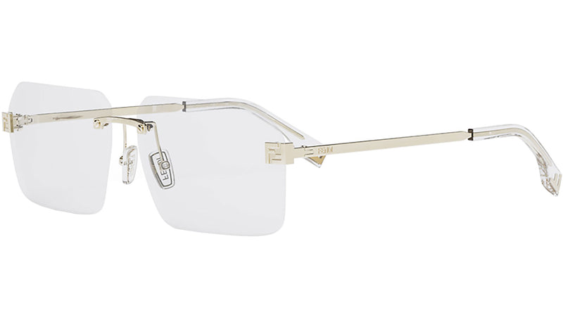 Fendi Sky Gold Rectangular Eyeglasses