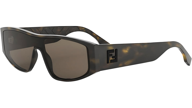 FF Squared Havana Geometric Sunglasses