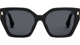 Fendi Bold Black Square Sunglasses