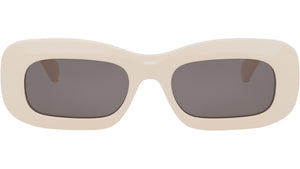 3 Dots White Rectangle Sunglasses
