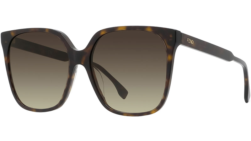Fendi Fine Havana Square Sunglasses