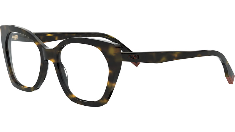Fendi Way Havana Geometric Eyeglasses