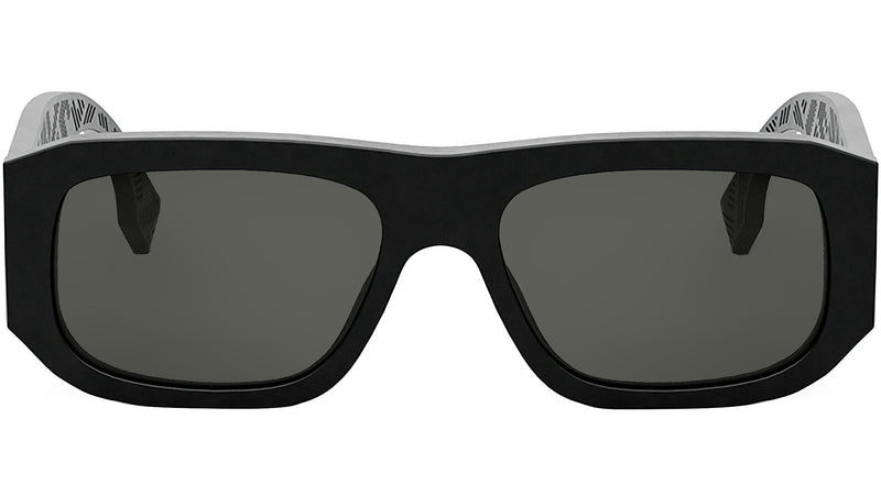 Fendi Shadow Black Rectangular Sunglasses