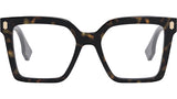 Fendi Bold Havana Square Eyeglasses